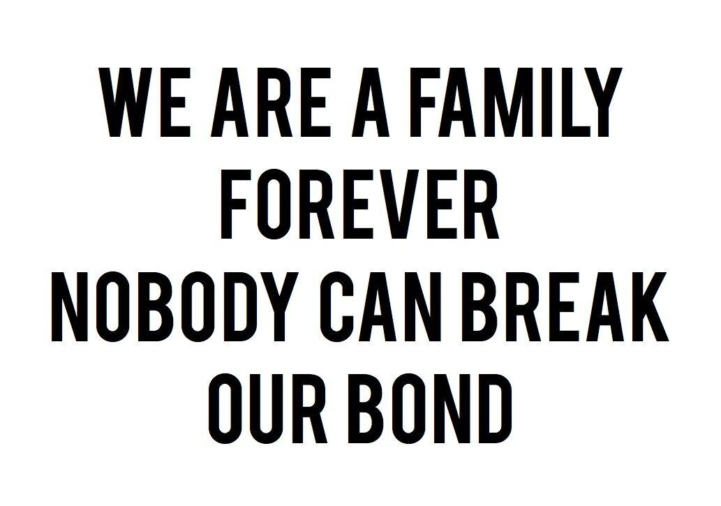 "Our Bonds Will Never Sever"