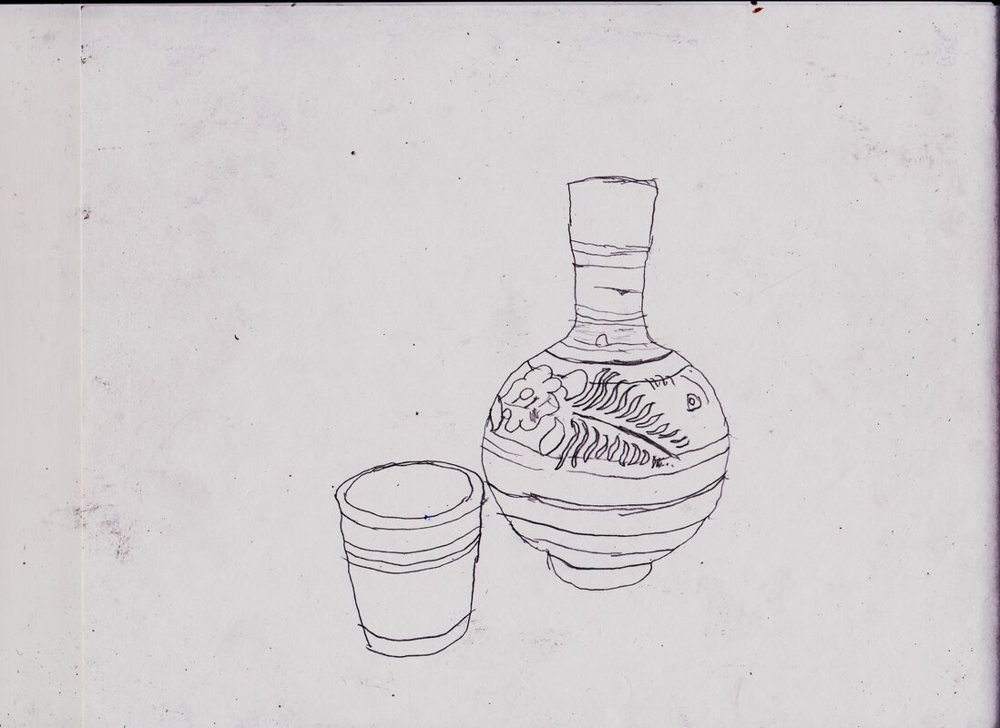 Clay water jugs & Rusted copper pots