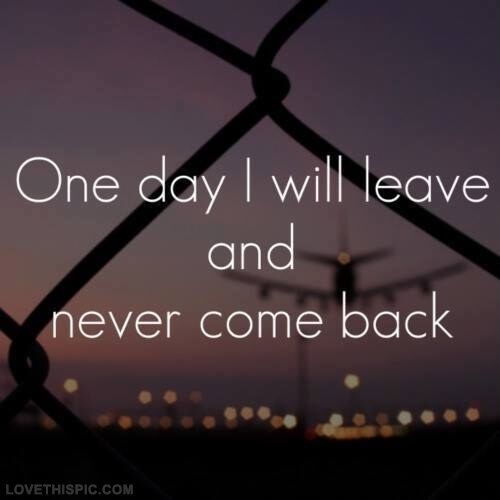 The Day I leave