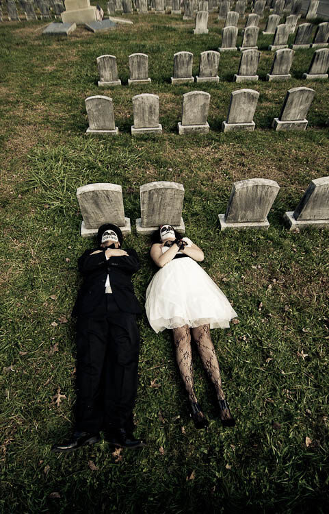 holding hands of dead people
