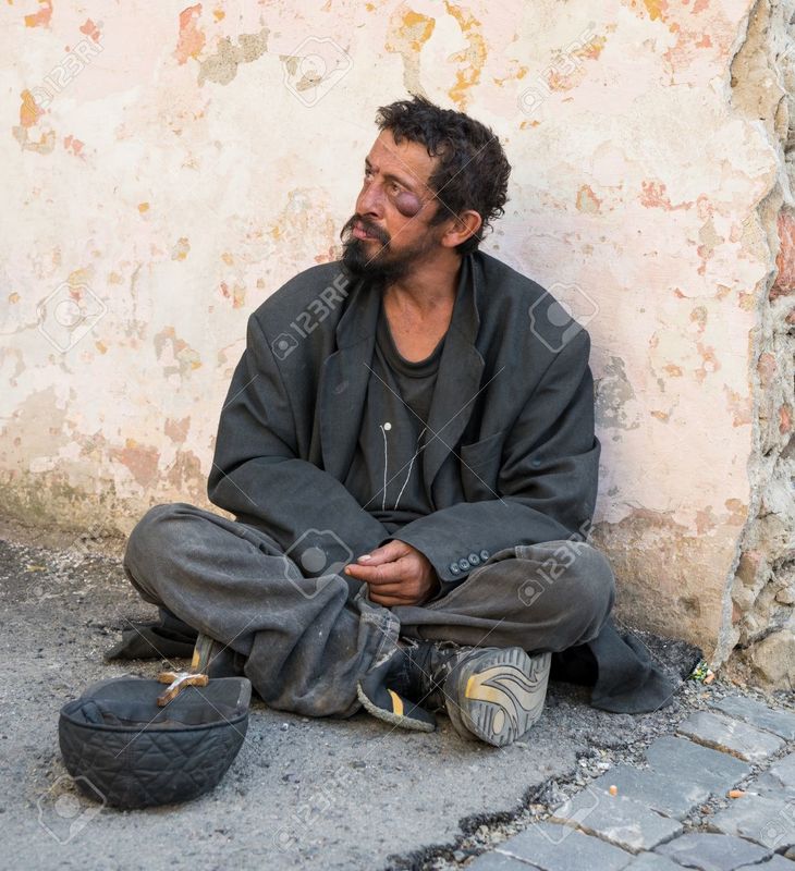 The beggar on Main