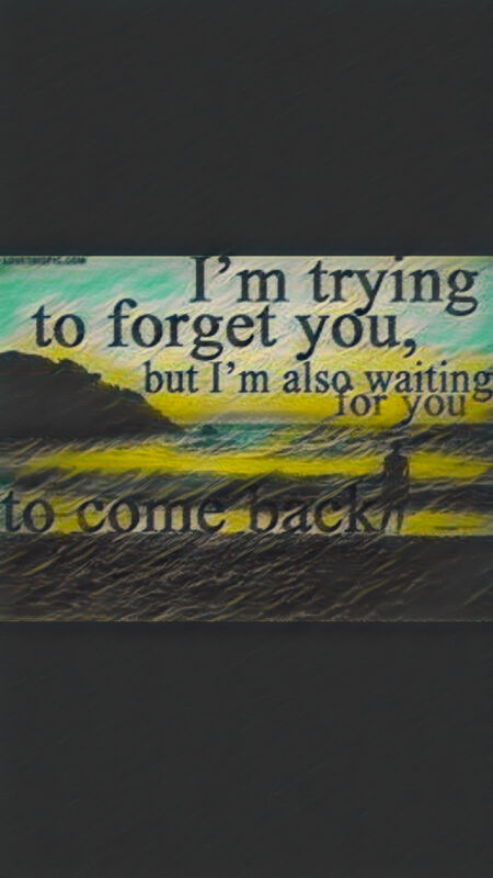I can’t forget you
