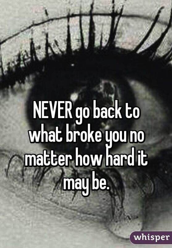 "Never Going Back!"