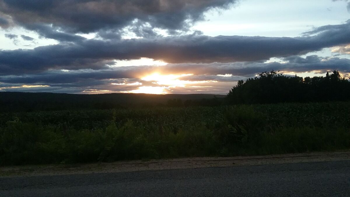 As the sun sets 