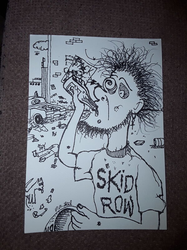 Skid row bum
