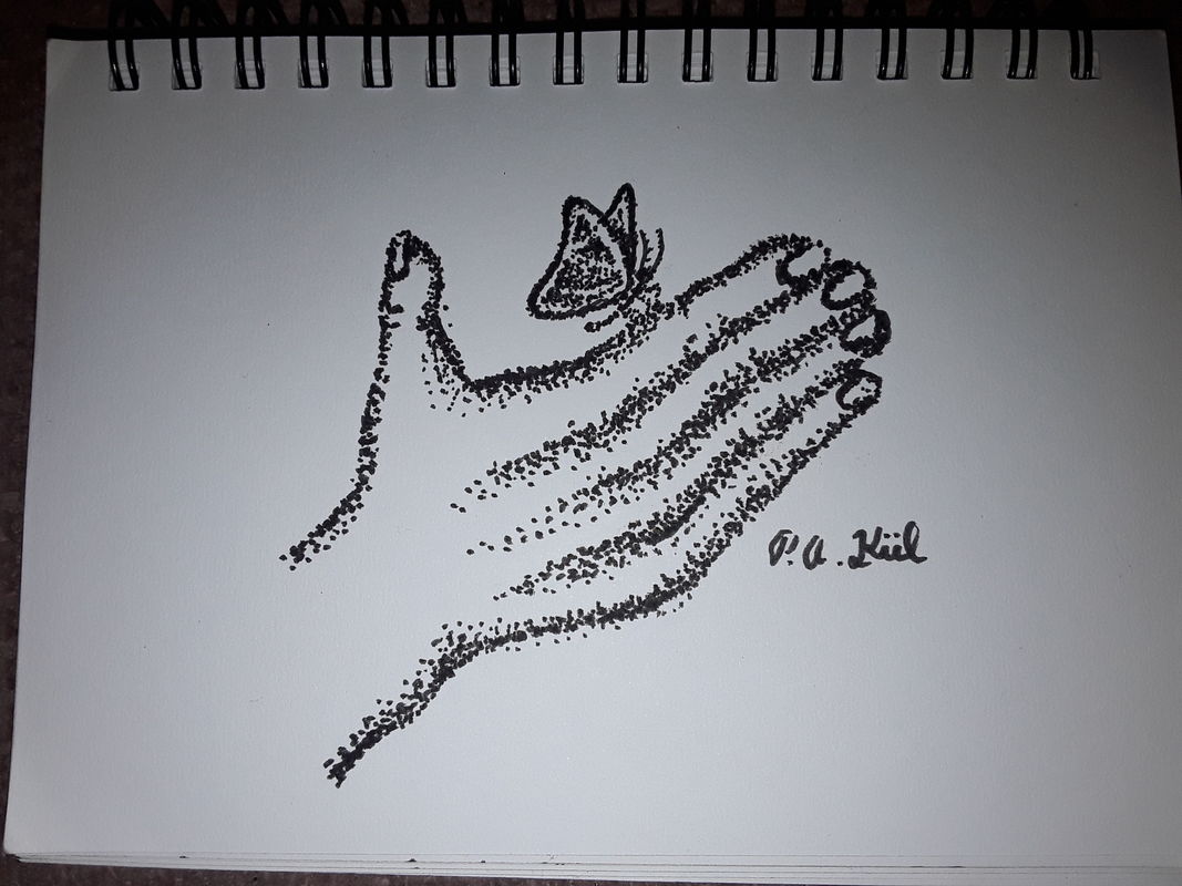 Hand and butterfly 