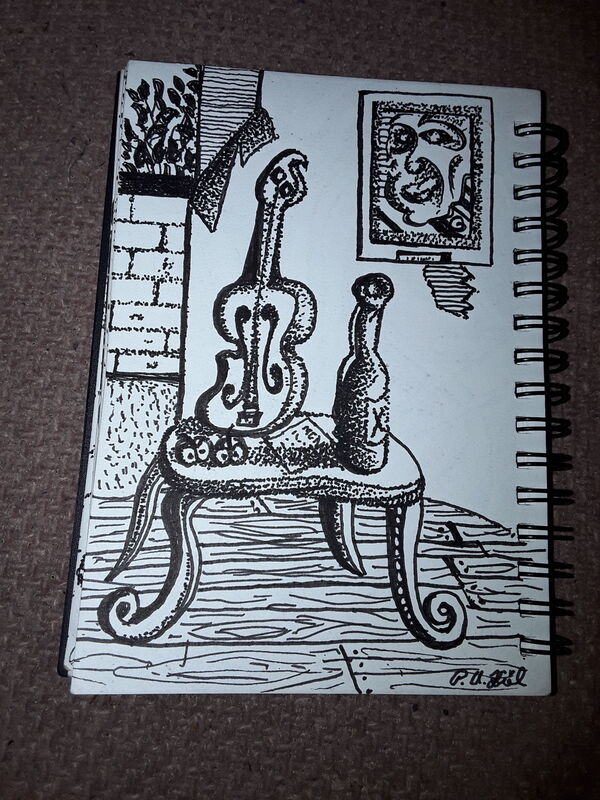 Still life (with twisted bottle)