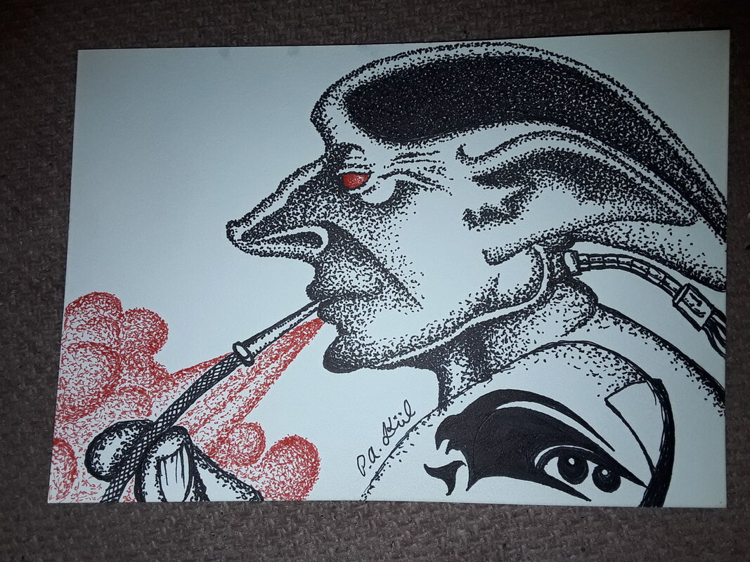 Smoking alien 