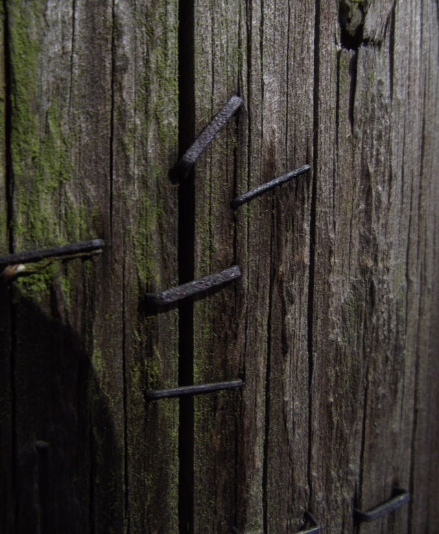 Staples in a lamp post