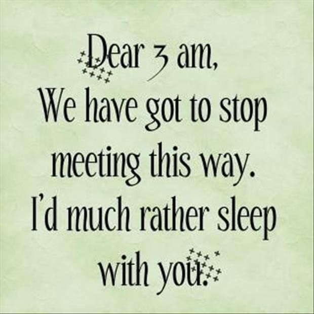 Counting sheepless nights ?
