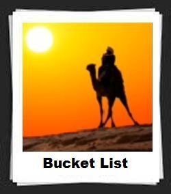 My bucket list?