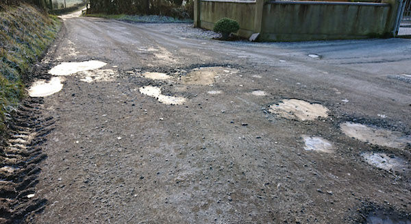 Follow the potholed road