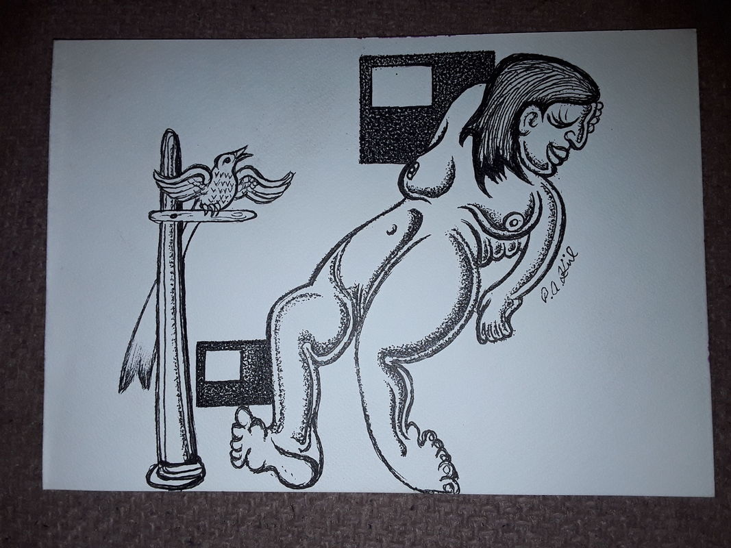 Nude and bird