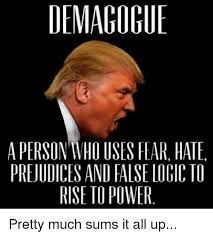 Damn Divisive Demagogic Derelict