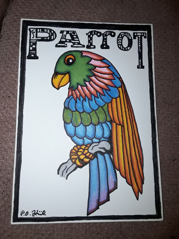 Copic Parrot 