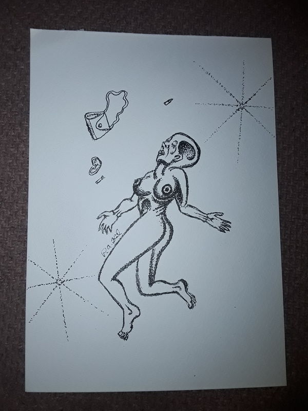 Floating woman 