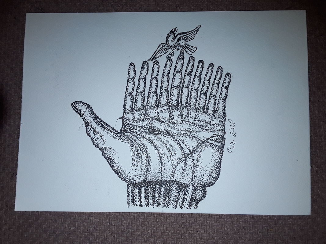Hand and bird 