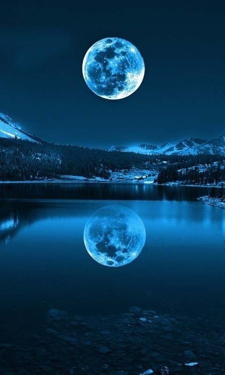 The moon from blue lagoon