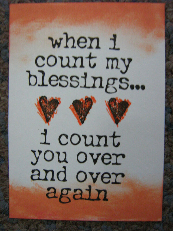 Count my blessings