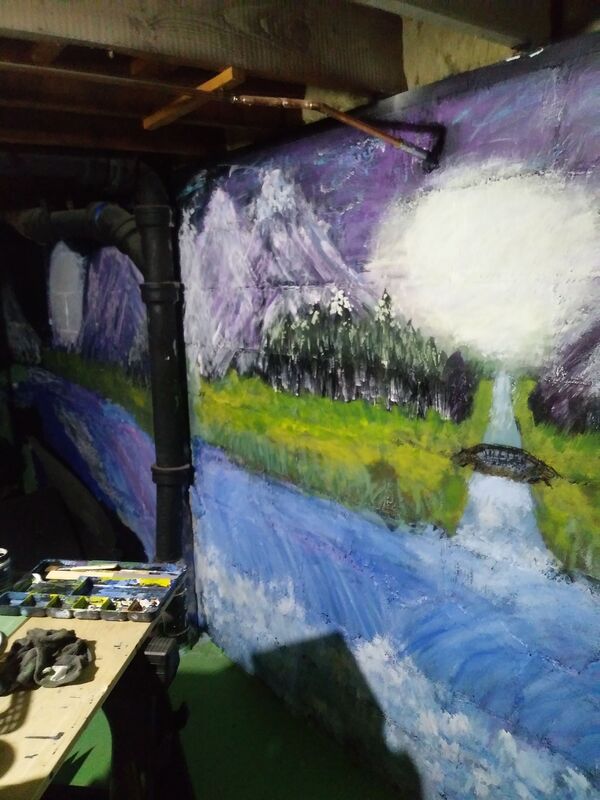 Wall of mountains
