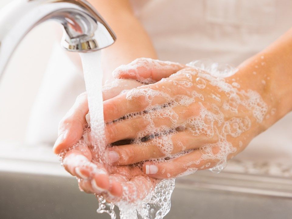 Washing, scrubbing...
