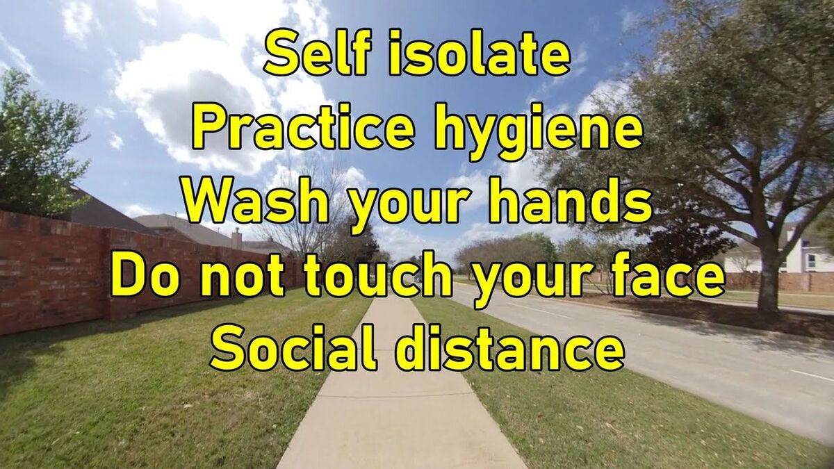 “Isolate and wash your hands”