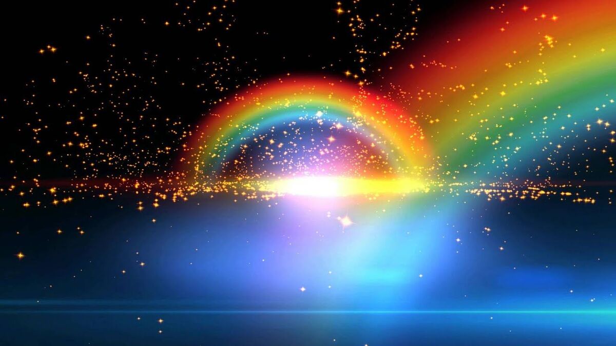 My beautiful double rainbow