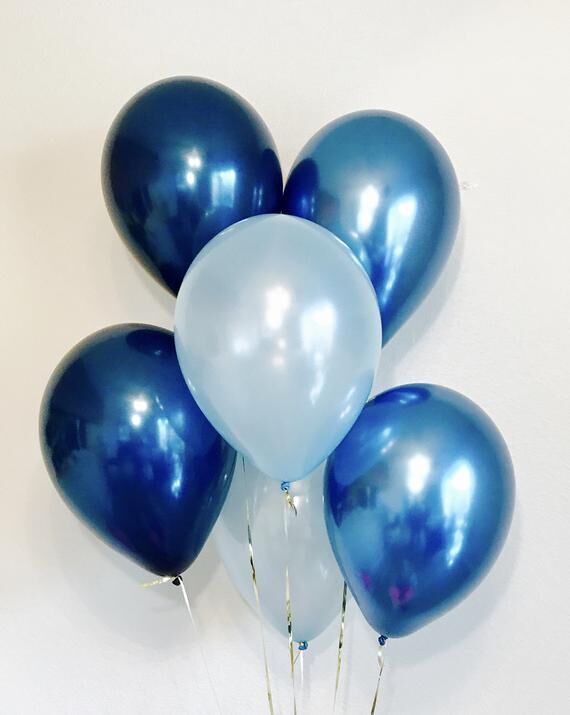 Two blue balloons 