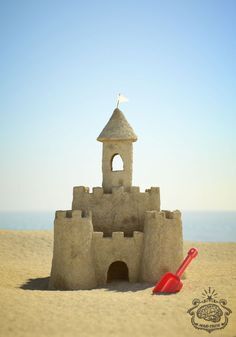 Toby’s sandcastle on the shore