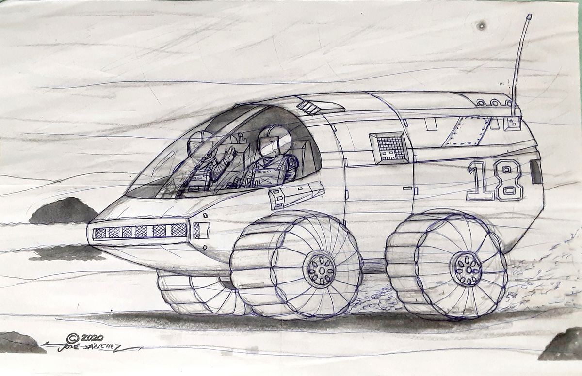 Mars Buggy Concept Sketch