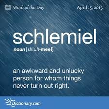 Schlerotic schlemiel schleps...and says Shalom...
