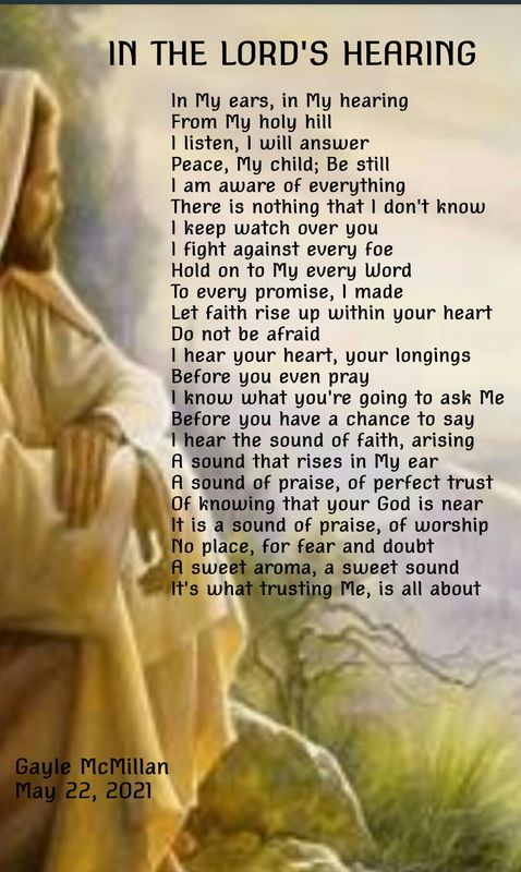 IN THE LORD'S HEARING