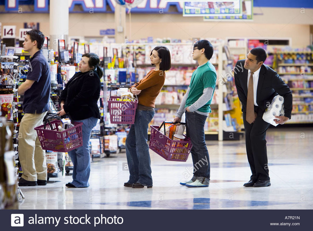 HOLDING UP THE LINE