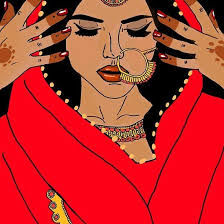 brown girl.red wrists