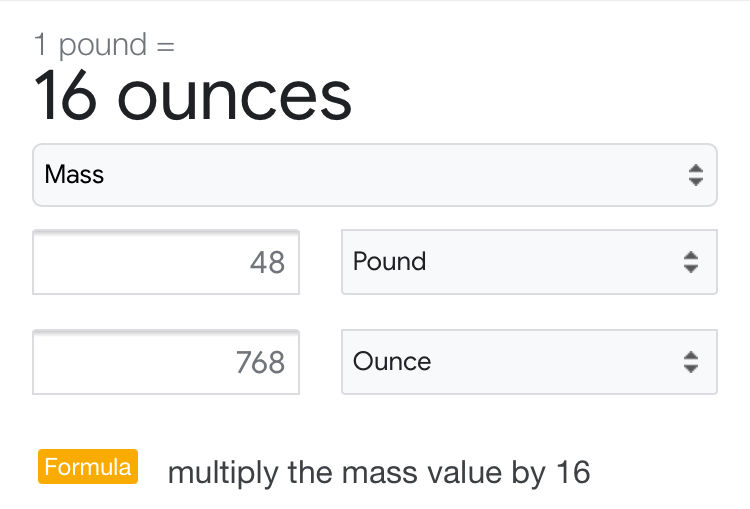 16 Ounces In A Pound 