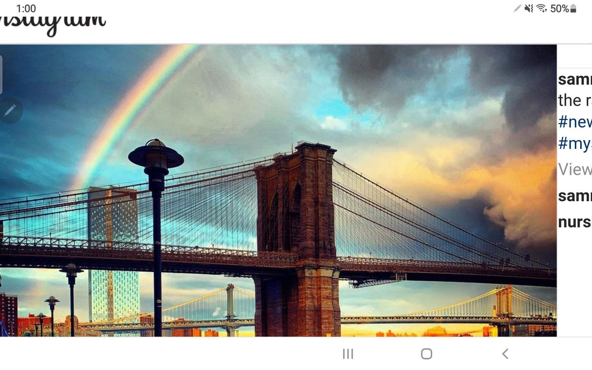 A rainbow over new york