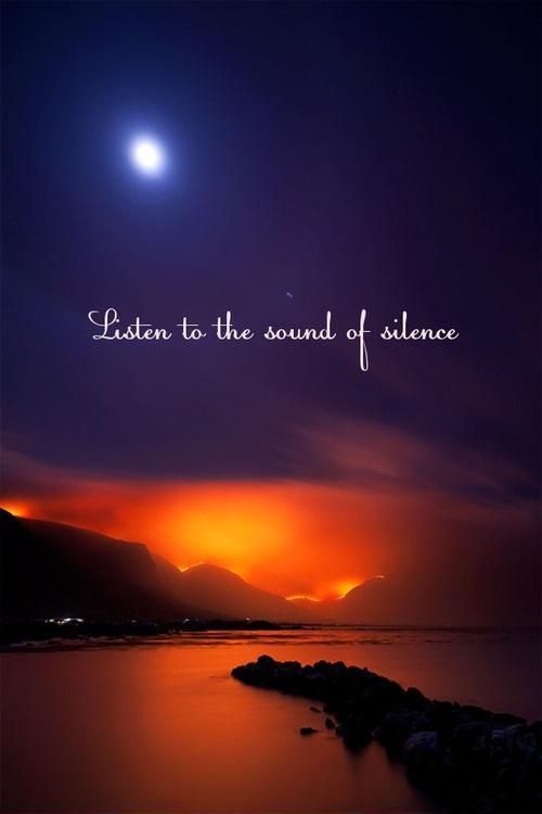 The sound of silence