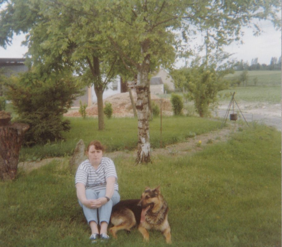 The young man and the German Shepherd