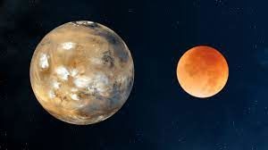 Mars and Moon