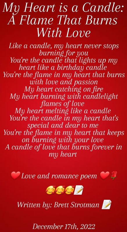 My Heart is a Candle: A Flame That Burns With Love