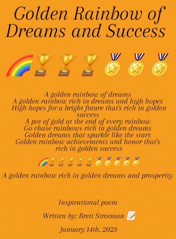 Golden Rainbow of Dreams and Success