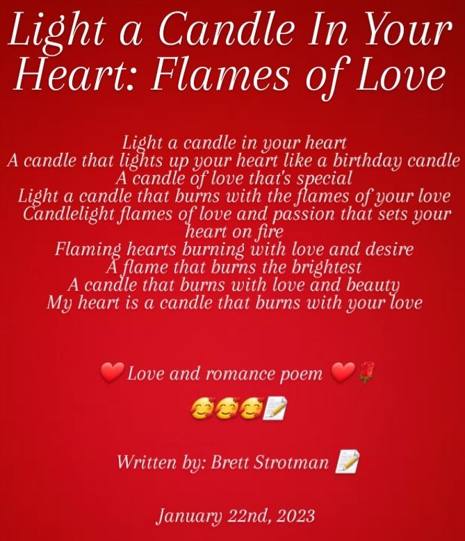 Light a Candle In Your Heart: Flames of Love