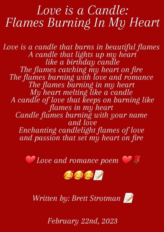 Love is a Candle: Flames Burning In My Heart