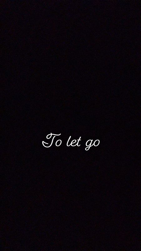 To let go