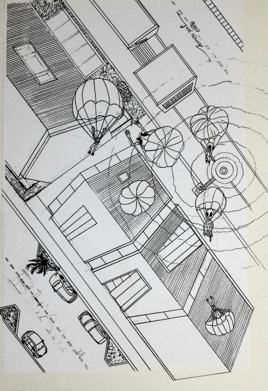 Aerial Invasion (sketch for BEAM 18 COVER ART)