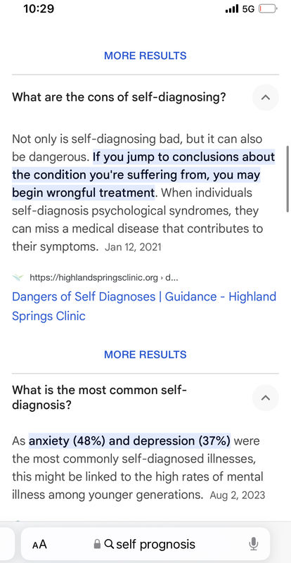 Self-Diagnosis
