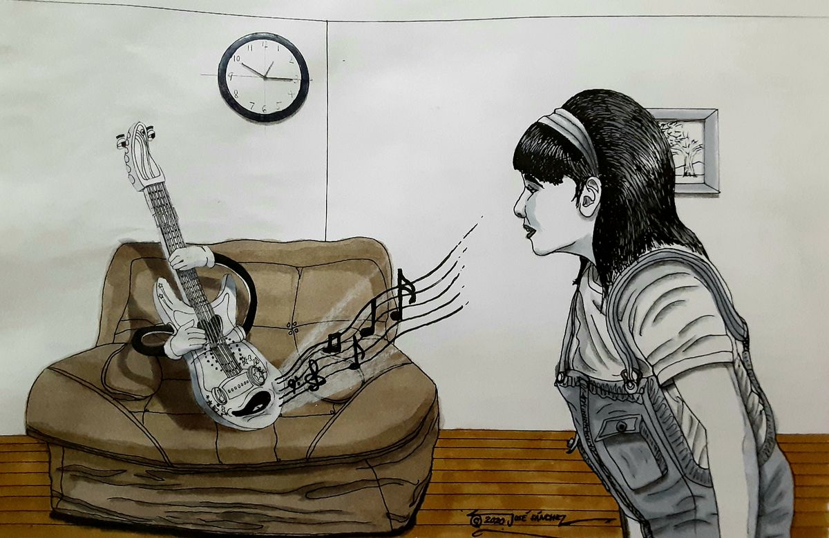 Book Illustration #3 for The Enchanted Guitar 