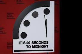 When the doomsday clock struck about 1695 seconds before twelve midnight When the doomsday clock struck about 1695 seconds before twelve midnight