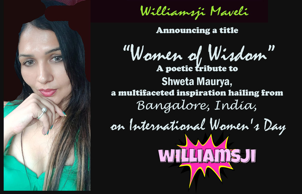 WILLIAMSJI MAVELI'S NEW BOOK "WOMEN OF WISDOM" WILLIAMSJI MAVELI'S NEW BOOK "WOMEN OF WISDOM"