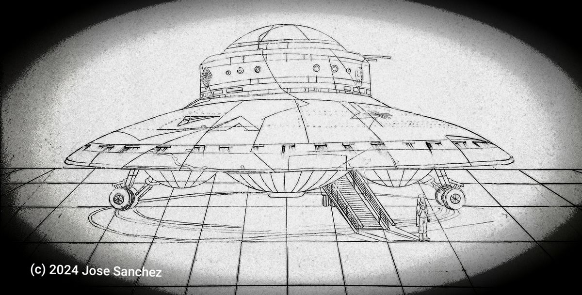 German Haunebu 2 Flying Saucer (SKETCH)